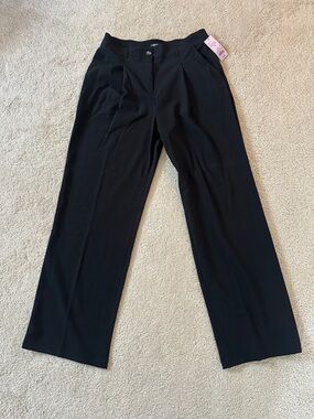 Women’s Black Straight-Leg Dress Pants